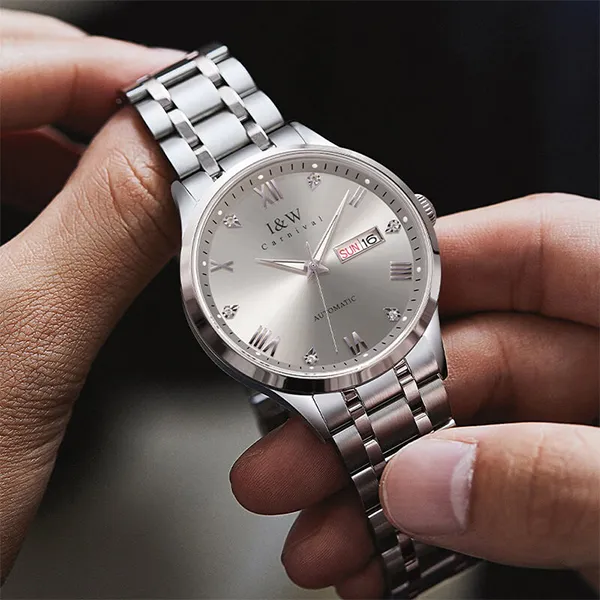 Đồng Hồ Nam I&W Carnival Automatic IW679G-DT (IW679G7) Màu Bạc Phối Xám