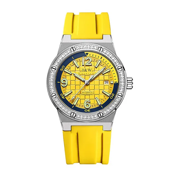 Đồng Hồ Nam I&W Carnival Automatic Silicone Strap Watch IW661G-DS (IW661G2) Màu Bạc Phối Vàng
