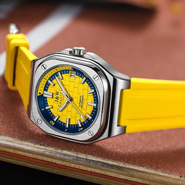 Đồng Hồ Nam I&W Carnival Automatic Silicone Strap Watch IW673G-DS (IW673G3) Màu Bạc Phối Vàng