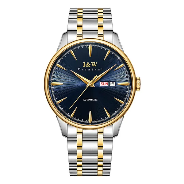 Đồng Hồ Nam I&W Carnival Automatic Watch IW519G-DT (IW519G10) Màu Bạc/Gold Mặt Xanh - Đồng hồ - Vua Hàng Hiệu