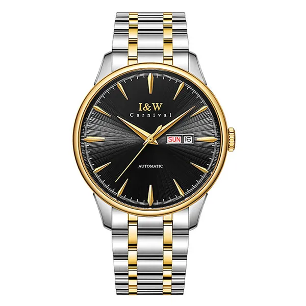 Đồng Hồ Nam I&W Carnival Automatic Watch IW519G-DT (IW519G11) Màu Bạc/Gold Mặt Đen