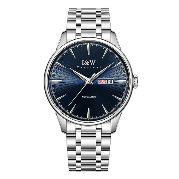 Đồng Hồ Nam I&W Carnival Automatic Watch IW519G-DT (IW519G13) Màu Bạc/Xanh - Đồng hồ - Vua Hàng Hiệu