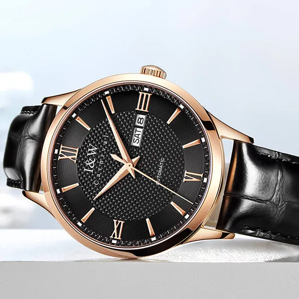 Đồng Hồ Nam I&W Carnival Automatic Watch IW520G-DD (IW520G2) Màu Đen