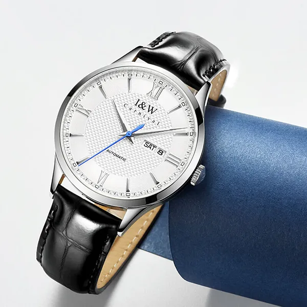 Đồng Hồ Nam I&W Carnival Automatic Watch IW520G-DD (IW520G4) Màu Đen Trắng