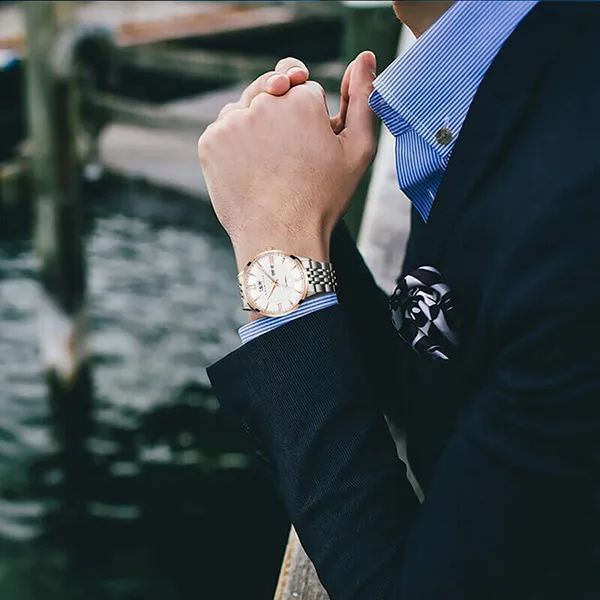 Đồng Hồ Nam I&W Carnival Automatic Watch IW520G-DT (IW520G7) Màu Bạc/Vàng Hồng