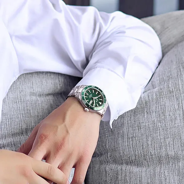 Đồng Hồ Nam I&W Carnival Automatic Watch IW533G-DT (IW533G17) Màu Bạc Phối Xanh Lá