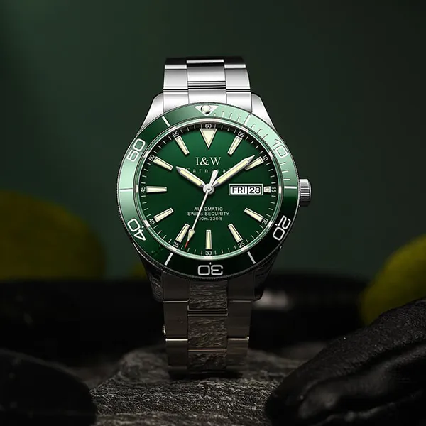 Đồng Hồ Nam I&W Carnival Automatic Watch IW533G-DT (IW533G17) Màu Bạc Phối Xanh Lá