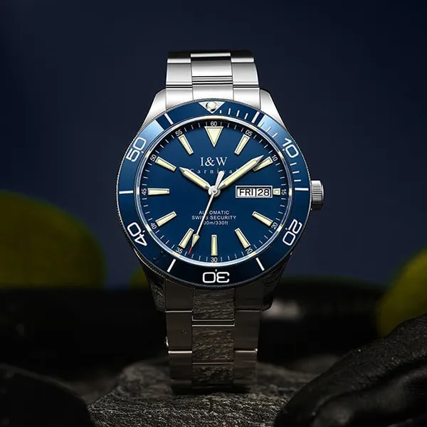 Đồng Hồ Nam I&W Carnival Automatic Watch IW533G-DT (IW533G18) Màu Bạc Phối Xanh Dương