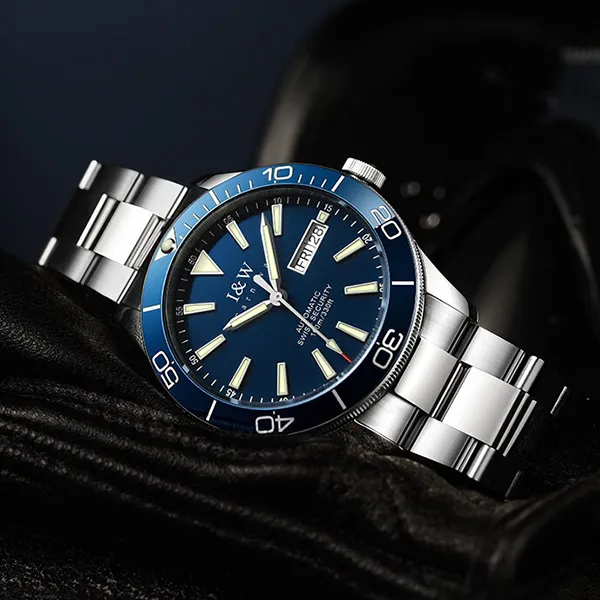 Đồng Hồ Nam I&W Carnival Automatic Watch IW533G-DT (IW533G18) Màu Bạc Phối Xanh Dương
