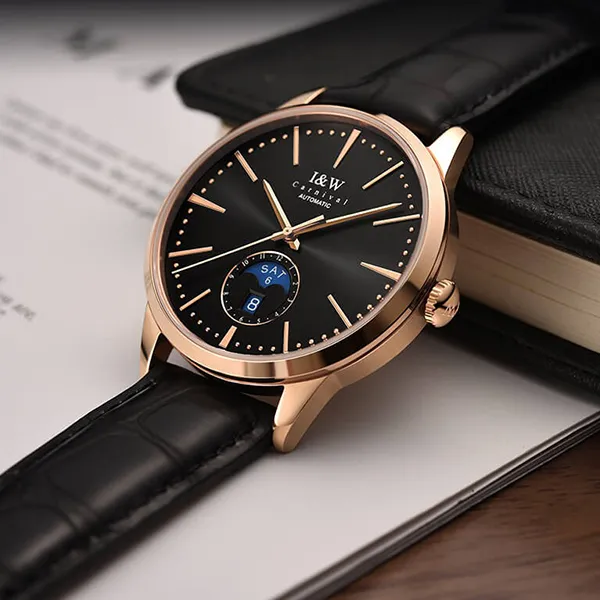 Đồng Hồ Nam I&W Carnival Automatic Watch IW541G-DD (IW541G3) Màu Đen Phối Vàng Hồng