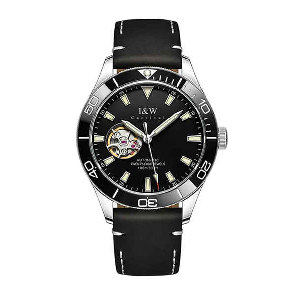 Đồng Hồ Nam I&W Carnival Automatic Watch IW542G-DD (IW542G8) Màu Đen Phối Bạc