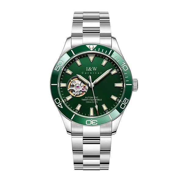 Đồng Hồ Nam I&W Carnival Automatic Watch IW542G-DT (IW542G9) Màu Bạc Phối Xanh Lá