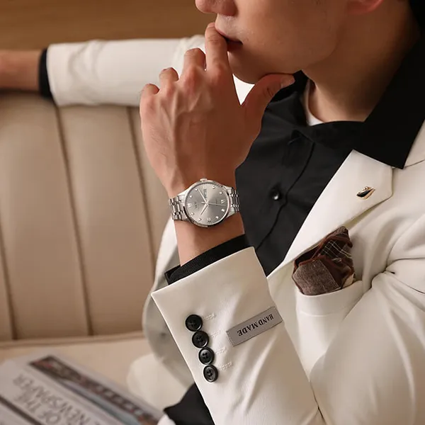 Đồng Hồ Nam I&W Carnival Automatic Watch IW555G-DT (IW555G7) Màu Bạc Phối Xám