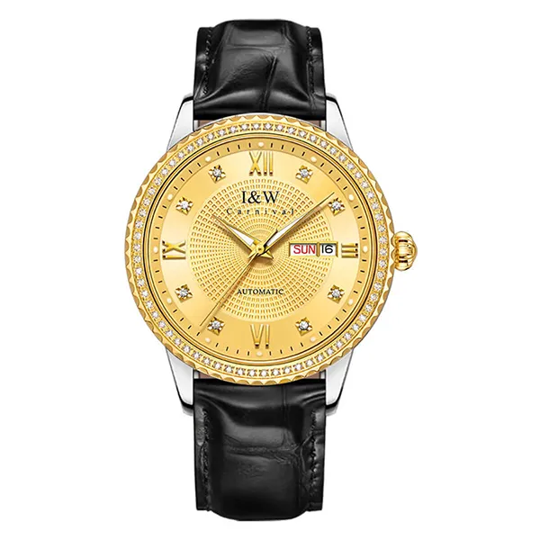 Đồng Hồ Nam I&W Carnival Automatic Watch IW615G-DD (IW615G10) Màu Đen/Gold