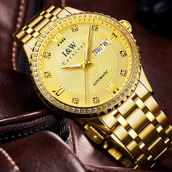 Đồng Hồ Nam I&W Carnival Automatic Watch IW615G-DT (IW615G3) Màu Vàng Gold