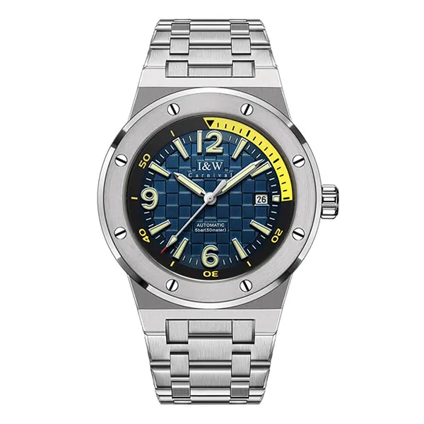 Đồng Hồ Nam I&W Carnival Automatic Watch IW618G-DT (IW618G14) Màu Bạc/Xanh