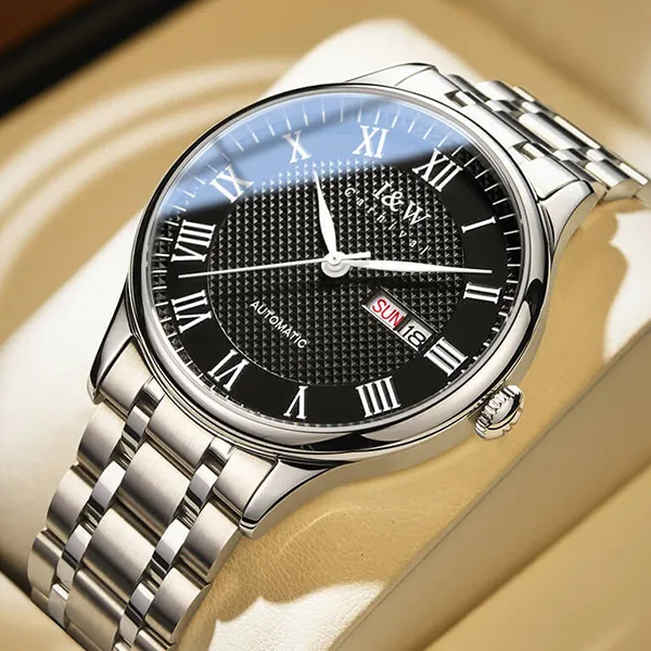 Đồng Hồ Nam I&W Carnival Automatic Watch IW682G-DT (IW682G2) Màu Bạc Phối Đen