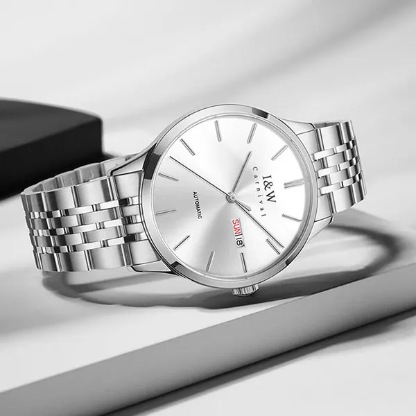 Đồng Hồ Nam I&W Carnival IW508G-DT (IW508G4) Automatic Màu Bạc