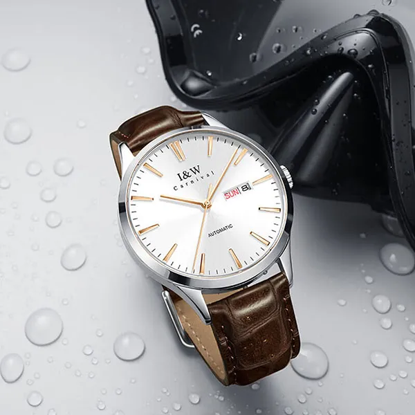 Đồng Hồ Nam I&W Carnival IW509G-DD (IW509G3) Automatic Màu Nâu Bạc