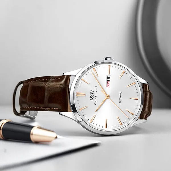Đồng Hồ Nam I&W Carnival IW509G-DD (IW509G3) Automatic Màu Nâu Bạc