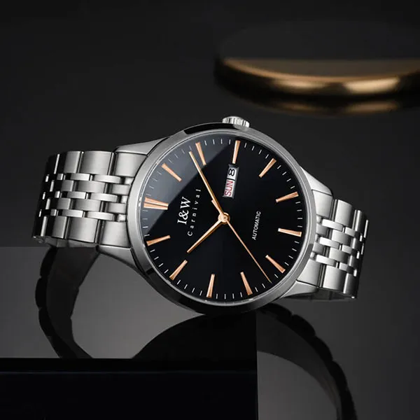 Đồng Hồ Nam I&W Carnival IW509G-DT (IW509G14) Automatic Màu Đen Bạc