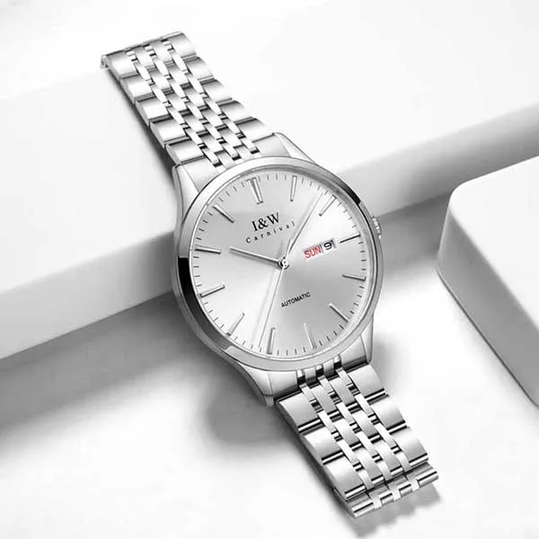 Đồng Hồ Nam I&W Carnival IW509G-DT (IW509G15) Automatic Màu Bạc