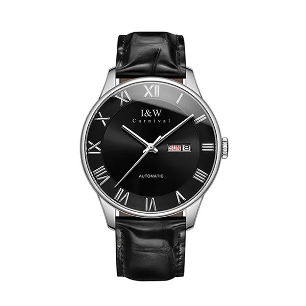 Đồng Hồ Nam I&W Carnival IW513G-DD (IW513G6) Automatic Màu Đen Bạc