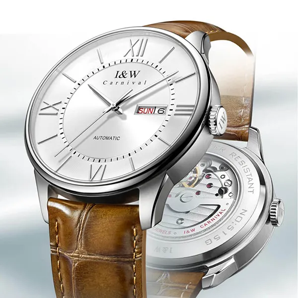 Đồng Hồ Nam I&W Carnival IW515G-DD (IW515G5) Automatic Màu Nâu Bạc