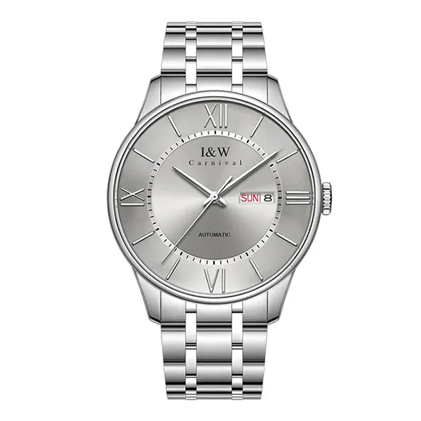 Đồng Hồ Nam I&W Carnival IW515G-DT (IW515G12) Automatic Màu Xám Bạc