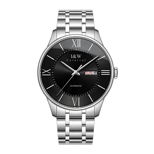 Đồng Hồ Nam I&W Carnival IW515G-DT (IW515G13) Automatic Màu Đen Bạc