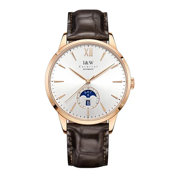 Đồng Hồ Nam I&W Carnival IW527G-DD (IW527G1) Automatic Màu Nâu Trắng