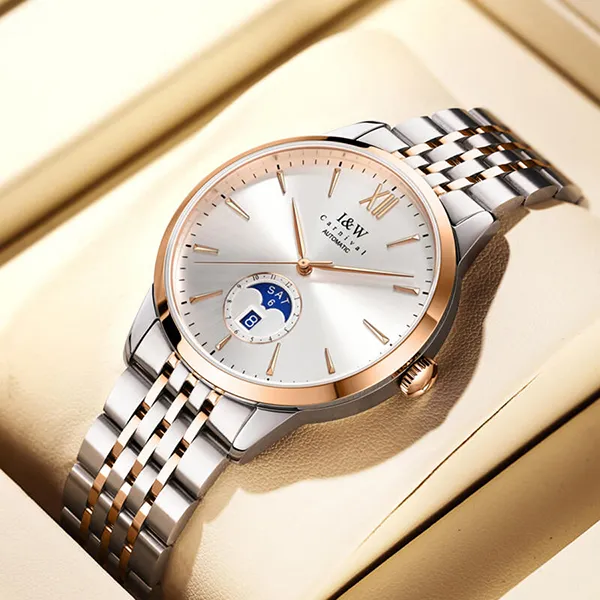 Đồng Hồ Nam I&W Carnival IW527G-DT (IW527G7) Automatic Màu Bạc/Vàng Hồng