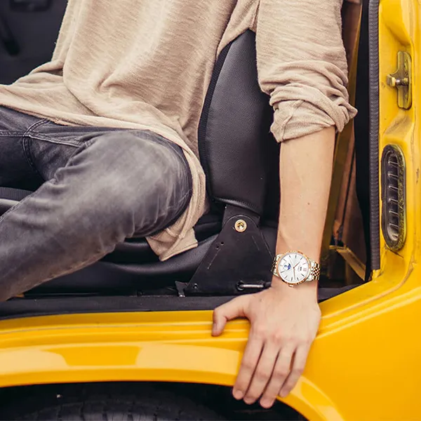 Đồng Hồ Nam I&W Carnival IW527G-DT (IW527G7) Automatic Màu Bạc/Vàng Hồng