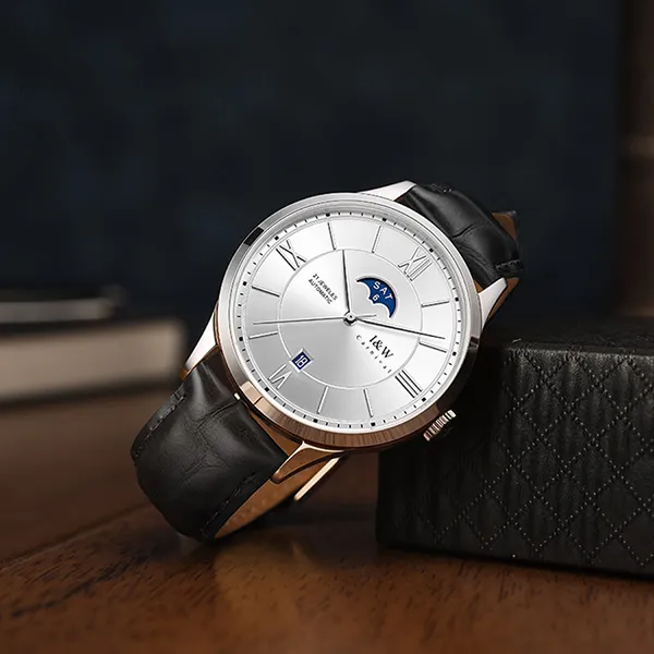 Đồng Hồ Nam I&W Carnival IW528G-DD Automatic (IW528G4) Màu Bạc Đen