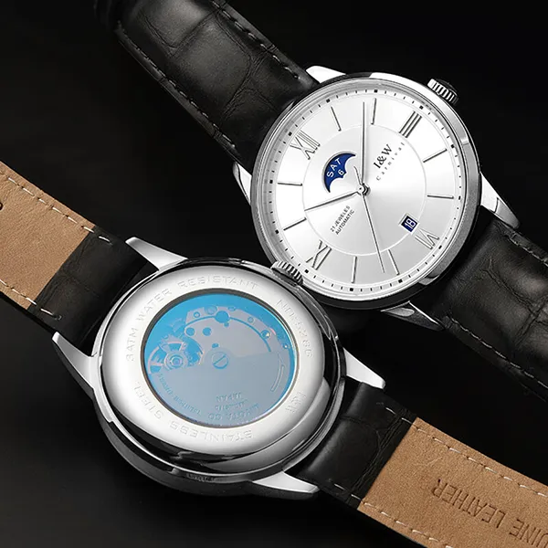 Đồng Hồ Nam I&W Carnival IW528G-DD Automatic (IW528G4) Màu Bạc Đen