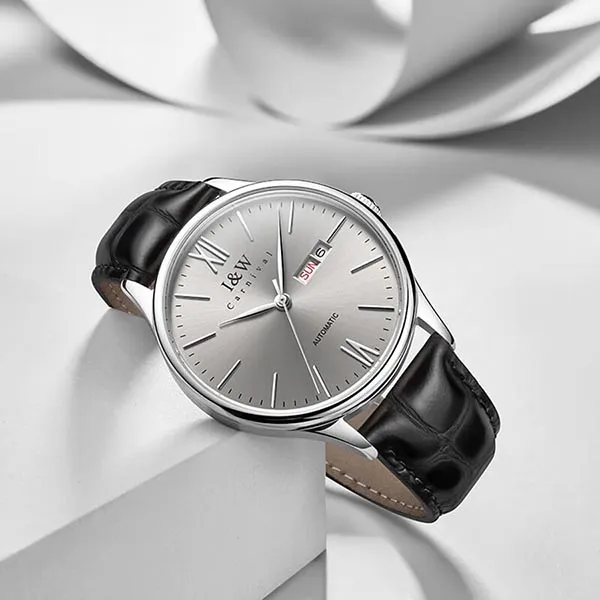 Đồng Hồ Nam I&W Carnival IW529G-DD Automatic (IW529G4) Màu Bạc Đen - Đồng hồ - Vua Hàng Hiệu