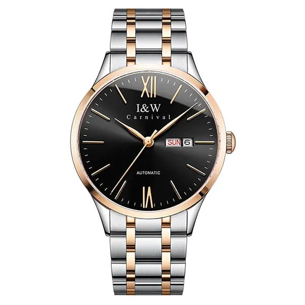 Đồng Hồ Nam I&W Carnival IW529G-DT Automatic (IW529G10) Màu Bạc Đen