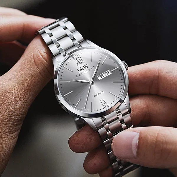 Đồng Hồ Nam I&W Carnival IW529G-DT Automatic (IW529G11) Màu Bạc