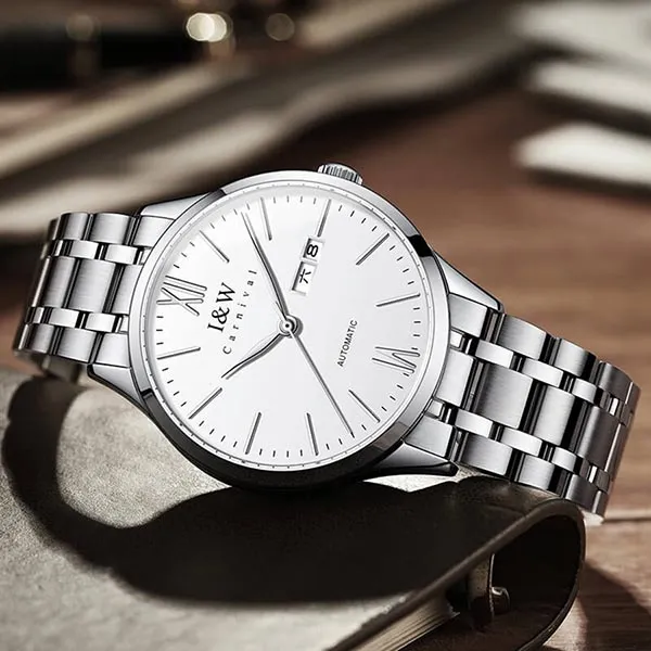 Đồng Hồ Nam I&W Carnival IW529G-DT Automatic (IW529G14) Màu Trắng Bạc