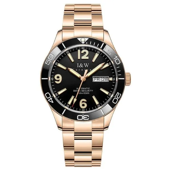 Đồng Hồ Nam I&W Carnival IW586G-DT (IW586G3) Màu Đen Vàng Gold