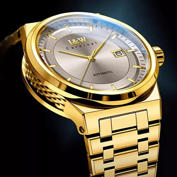 Đồng Hồ Nam I&W Carnival IW612G-DT (IW612G16) Automatic Màu Vàng