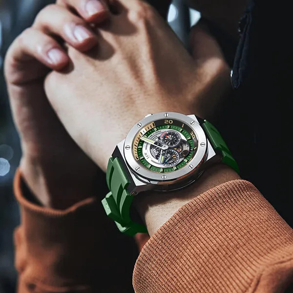 Đồng Hồ Nam I&W Carnival IW619G-DS (IW619G3) Automatic Màu Xanh Lá - Đồng hồ - Vua Hàng Hiệu
