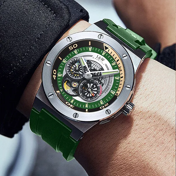 Đồng Hồ Nam I&W Carnival IW619G-DS (IW619G3) Automatic Màu Xanh Lá - Đồng hồ - Vua Hàng Hiệu