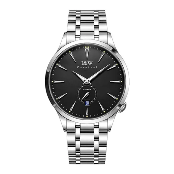 Đồng Hồ Nam I&W Carnival IW621G-DT (IW621G2) Automatic Màu Đen Bạc - Đồng hồ - Vua Hàng Hiệu