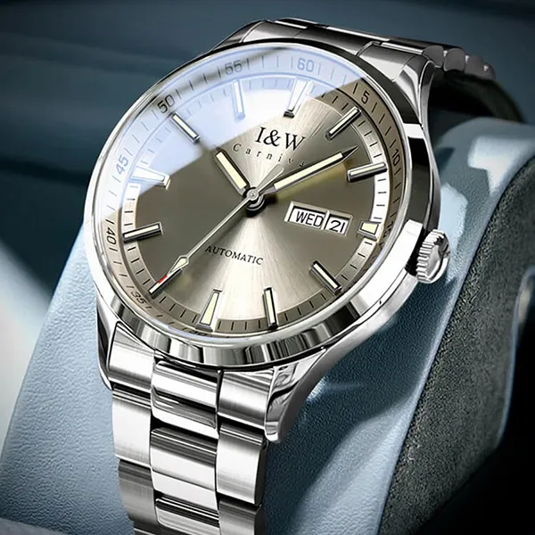 Đồng Hồ Nam I&W Carnival IW622G-DT (IW622G3) Automatic Màu Vàng Bạc