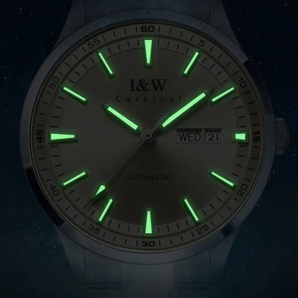 Đồng Hồ Nam I&W Carnival IW622G-DT (IW622G3) Automatic Màu Vàng Bạc