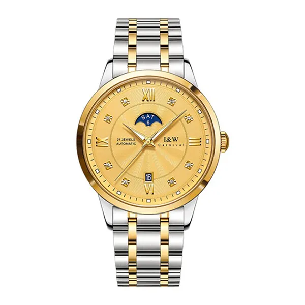 Đồng Hồ Nam I&W Carnival IW623G-DT (IW623G3) Automatic Màu Vàng Bạc