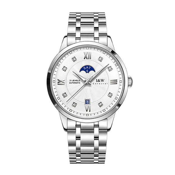Đồng Hồ Nam I&W Carnival IW623G-DT (IW623G4) Automatic Màu Trắng Bạc