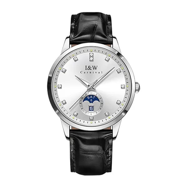 Đồng Hồ Nam I&W Carnival IW625G-DD (IW625G12) Automatic Màu Đen Bạc