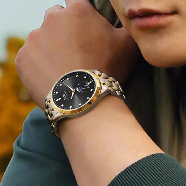 Đồng Hồ Nam I&W Carnival IW625G-DT (IW625G3) Automatic Màu Đen Bạc - Đồng hồ - Vua Hàng Hiệu